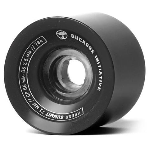 Arbor Longboard Wheels: Summit 71mm 78a Black Wheels- Edge Boardshop