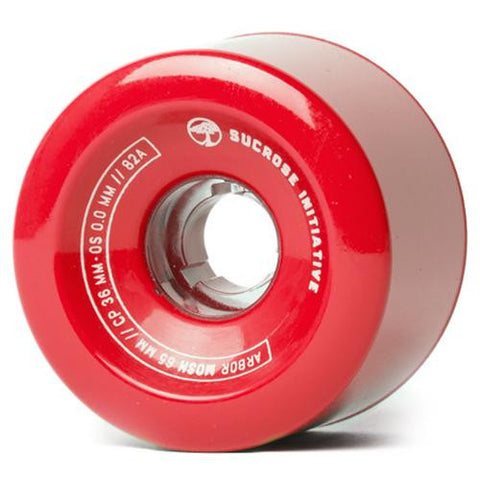 Arbor Longboard Wheels: Mosh 65mm 82a Red Wheels- Edge Boardshop