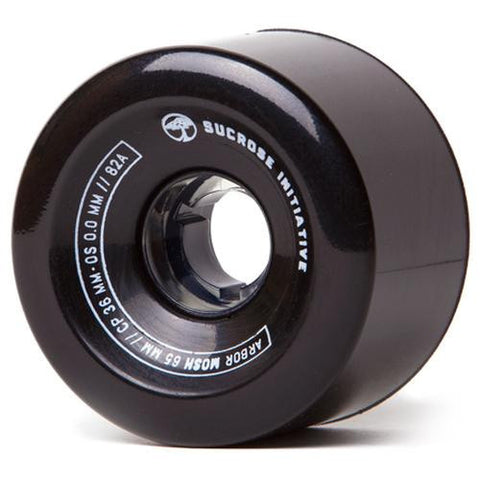 Arbor Longboard Wheels: Mosh 65mm 82a Black Wheels- Edge Boardshop