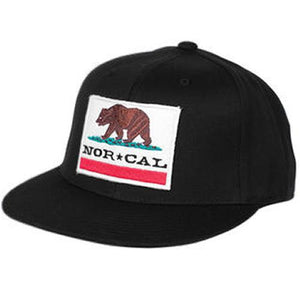 Nor Cal Hat: California Republic Black Hats- Edge Boardshop