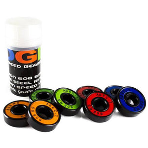 EDGE Bearings: Speed Bearings ABEC 7 Multi-Color Bearings- Edge Boardshop