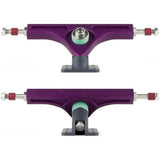 PNL Precision Trucks: PNL Strummer 180mm Purple/Grey 47 Degree Trucks- Edge Boardshop