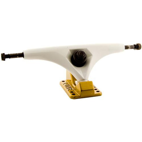 Luxe Trucks: 45 Degree 180mm White/Gold Trucks- Edge Boardshop