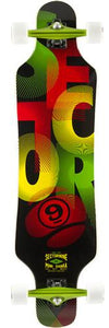 Sector 9 Longboard Deck: Mini Shaka 40 Rasta