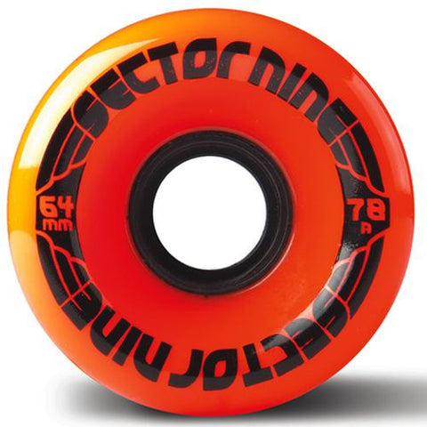 Sector 9 Longboard Wheels: Nine Ball 64mm 78a Orange