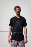 Greener Pastures T Shirt: GP Offshore Triangle Black T Shirts- Edge Boardshop