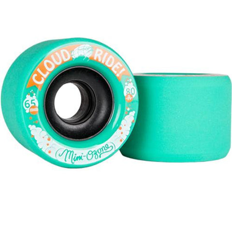 Cloud Ride Wheels: Mini Ozone 65mm 80a Green Wheels- Edge Boardshop