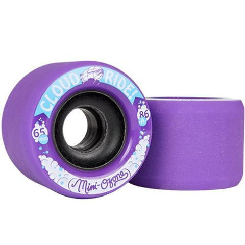 Cloud Ride Wheels: Mini Ozone 65mm 86a Purple Wheels- Edge Boardshop