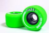 Free Wheel Longboard Wheels: Free Ballins 70mm 80a Green Wheels- Edge Boardshop