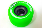 Free Wheel Longboard Wheels: Free Ballins 70mm 80a Green Wheels- Edge Boardshop