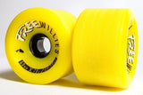 Free Wheel Longboard Wheels: Free Willies 69mm 78a Yellow Wheels- Edge Boardshop