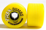 Free Wheel Longboard Wheels: Free Dumbs 64mm 78a Yellow Wheels- Edge Boardshop