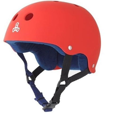 Triple 8 Helmet: Brainsaver Rubberized United Red