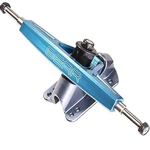 Bear Longboard Trucks: Precision Grizzlies 180mm Blue Trucks- Edge Boardshop