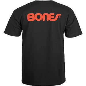 Bones T Shirt: Swiss Text Black T Shirts- Edge Boardshop