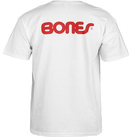 Bones T Shirt: Swiss Text White T Shirts- Edge Boardshop