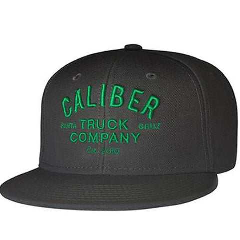 Caliber Hat: Caliber Trucks Logo Snapback Grey Green Hats- Edge Boardshop