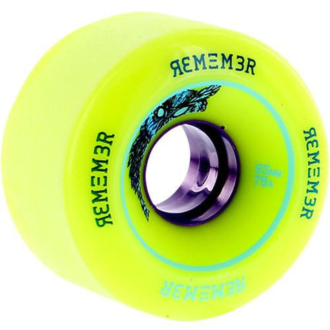 Remember Longboard Wheels: Little Hoot 65mm 78a Green Wheels- Edge Boardshop