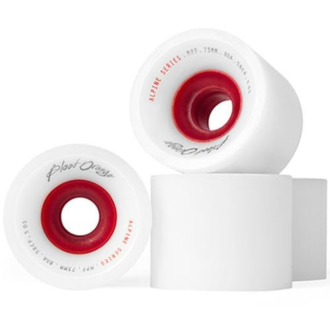 Blood Orange Longboard Wheels: Alpine Series Race 73mm 80a Red Wheels- Edge Boardshop