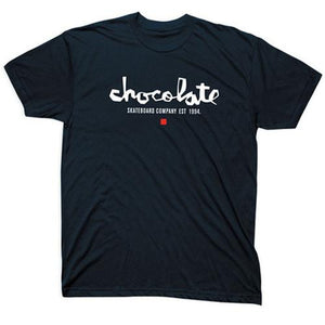 Chocolate Skateboards T Shirt: Chunk EST Premium Black T Shirts- Edge Boardshop