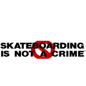 Crime Sticker: Skateboarding is not a Crime 10" Stickers- Edge Boardshop