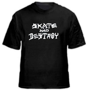 Thrasher T Shirt: Skate and Destroy Black