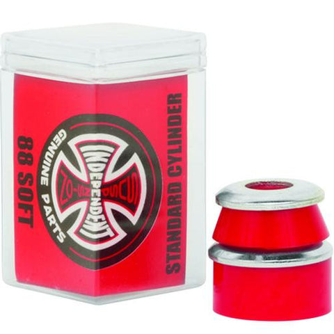 Independent Trucks Bushings: Standard Cylinder 88a Soft Red 4pk Bushings- Edge Boardshop