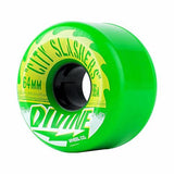 Divine Longboard Wheels: City Slashers 64mm 86a Green Wheels- Edge Boardshop