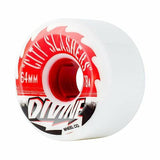 Divine Longboard Wheels: City Slashers 64mm 78a White Wheels- Edge Boardshop