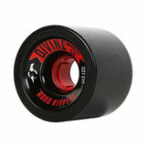 Divine Longboard Wheels: Road Rippers 65mm 78a Black Wheels- Edge Boardshop