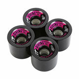 Divine Longboard Wheels: Road Rippers 70mm 82a Black Wheels- Edge Boardshop