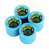 Divine Longboard Wheels: Road Rippers 70mm 78a Cyan Blue Wheels- Edge Boardshop