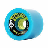 Divine Longboard Wheels: Road Rippers 70mm 78a Cyan Blue Wheels- Edge Boardshop