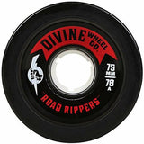 Divine Longboard Wheels: Road Rippers 75mm 78a Black Wheels- Edge Boardshop