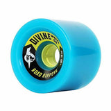 Divine Longboard Wheels: Road Rippers 75mm 82a Cyan Blue Wheels- Edge Boardshop