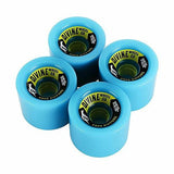 Divine Longboard Wheels: Road Rippers 75mm 82a Cyan Blue Wheels- Edge Boardshop