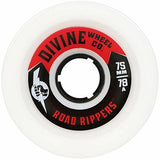 Divine Longboard Wheels: Road Rippers 75mm 78a White Wheels- Edge Boardshop