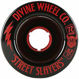 Divine Longboard Wheels: Street Slayer 72mm 82a Black Wheels- Edge Boardshop