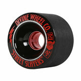 Divine Longboard Wheels: Street Slayer 72mm 82a Black Wheels- Edge Boardshop