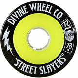 Divine Longboard Wheels: Street Slayer 72mm 78a Green Wheels- Edge Boardshop