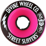 Divine Longboard Wheels: Street Slayer 72mm 78a Hot Pink Wheels- Edge Boardshop