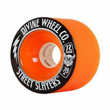 Divine Longboard Wheels: Street Slayer 72mm 78a Orange Wheels- Edge Boardshop