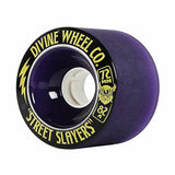 Divine Longboard Wheels: Street Slayer 72mm 82a Purple Wheels- Edge Boardshop