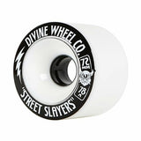 Divine Longboard Wheels: Street Slayer 72mm 78a White Wheels- Edge Boardshop