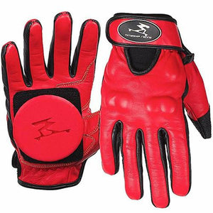 Timeship Longboard Slide Gloves: Ragdoll Leather Red