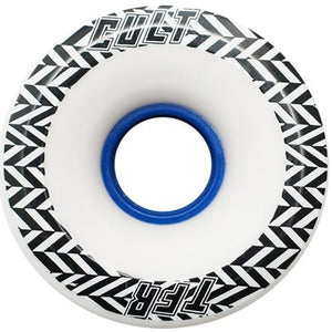 Cult Longboard Wheels: Cult Centrifuge TFR 71mm 85a White Wheels- Edge Boardshop