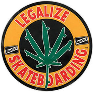 Shorty's Skateboard Sticker: Legalize Skateboarding 6"