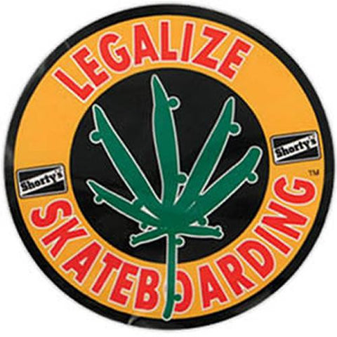 Shorty's Skateboard Sticker: Legalize Skateboarding 6"