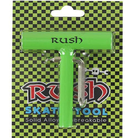 Rush Skateboard Tool: Rush T Neon Green Skate Tools- Edge Boardshop