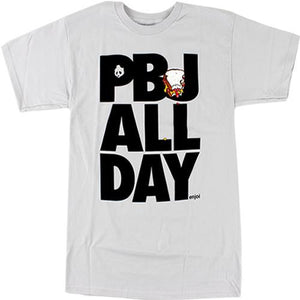 Enjoi Skateboard T-Shirt: PBJ All Day Silver  SALE T Shirts- Edge Boardshop